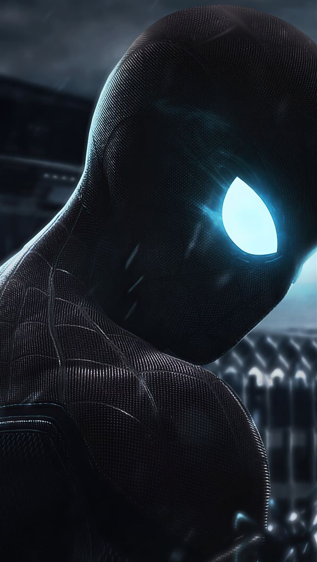 1284x2778 spiderman far from home neon 4k - movies iPhone Wallpaper