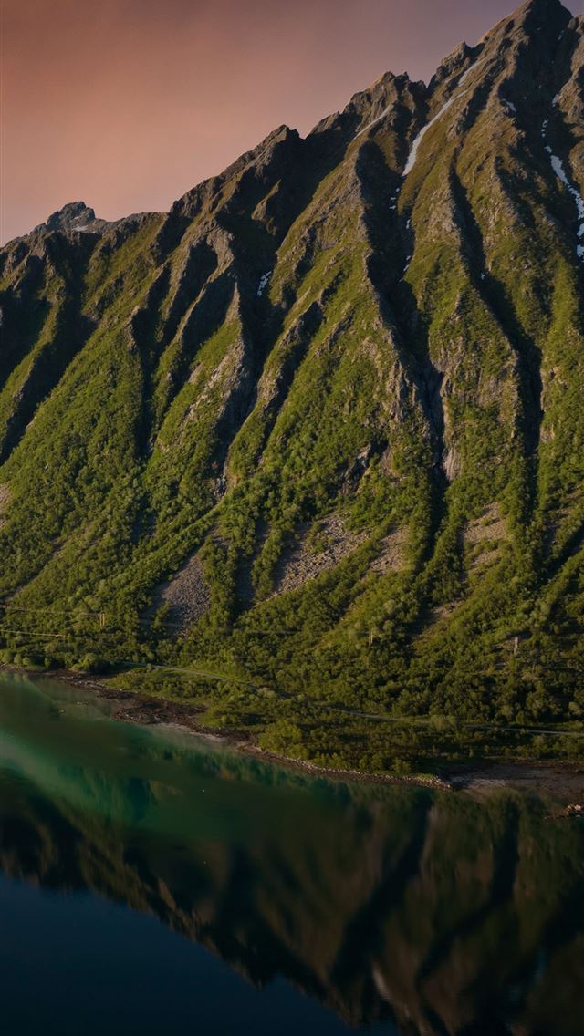 1284x2778 norway lofoten mountains morfjord 5k -  iphone 13 Wallpaper