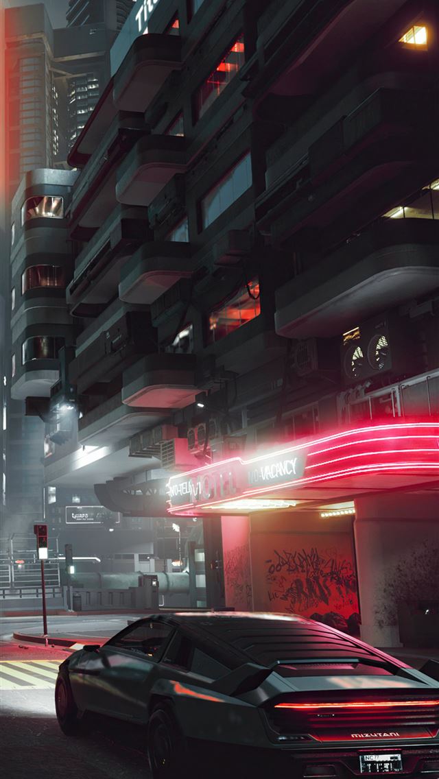 640x1136 cyberpunk 2077 city shot 4k -  iPhone Wallpaper
