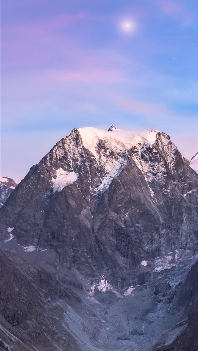 1290x2796 snow over mountains 5k - nature iPhone Wallpaper