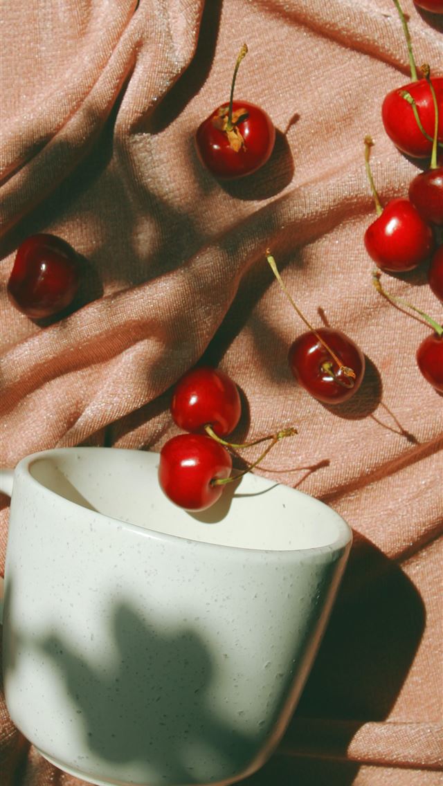 1290x2796 cherries - summer iPhone Wallpaper