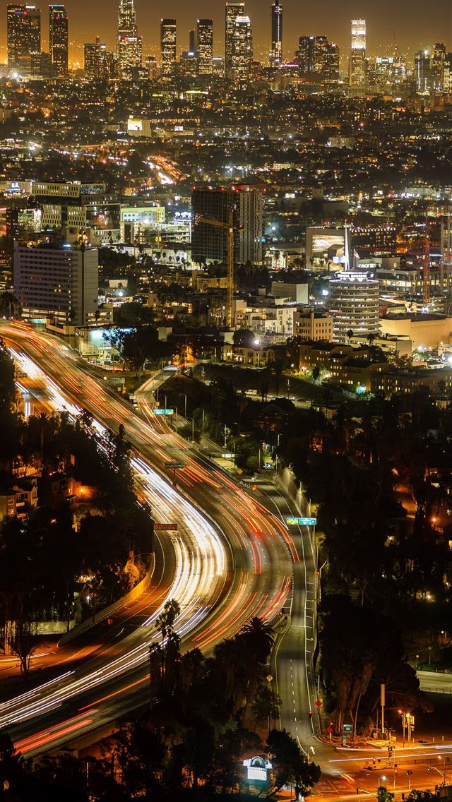 1290x2796 time lapse photography of vehicle on road - city iPhone Wallpaper