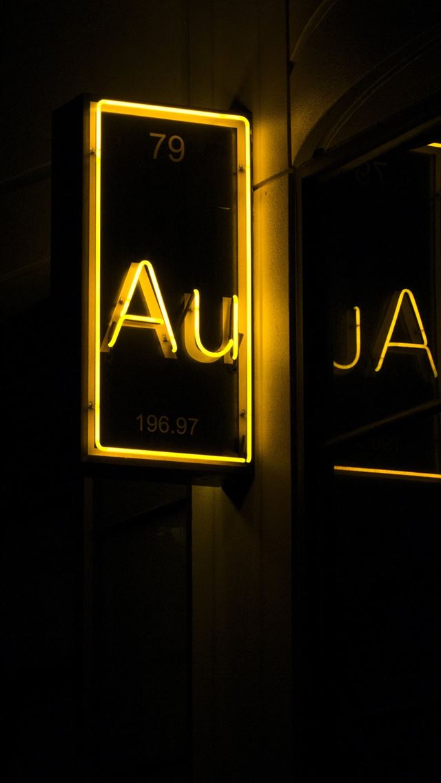 1290x2796 yellow Au neon light signage -  iphone 14 Wallpaper