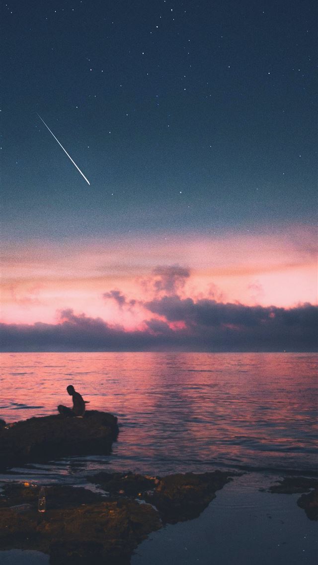 1290x2796 shooting star in sky - star iPhone Wallpaper
