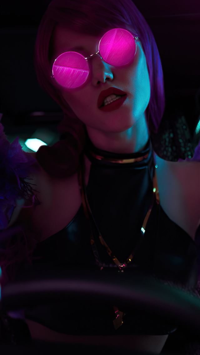 1290x2796 evelynn kda cosplay girl 4k -  iphone 14 Wallpaper