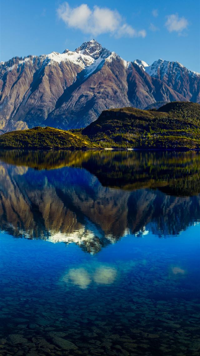 1290x2796 lake mountains reflection snow 4k -  iPhone Wallpaper