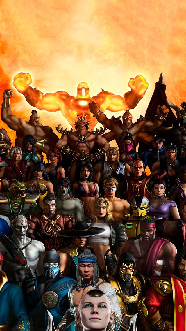 640x1136 mortal kombat all characters -  iPhone Wallpaper