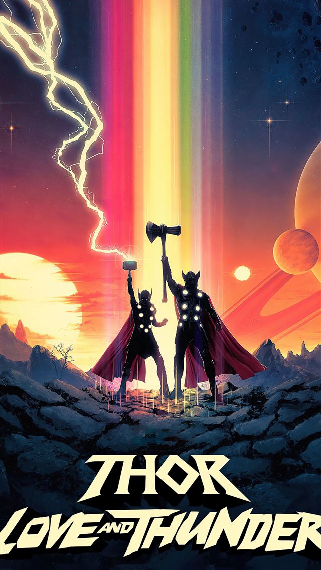 640x1136 thor love and thunder fan movie art -  iPhone Wallpaper