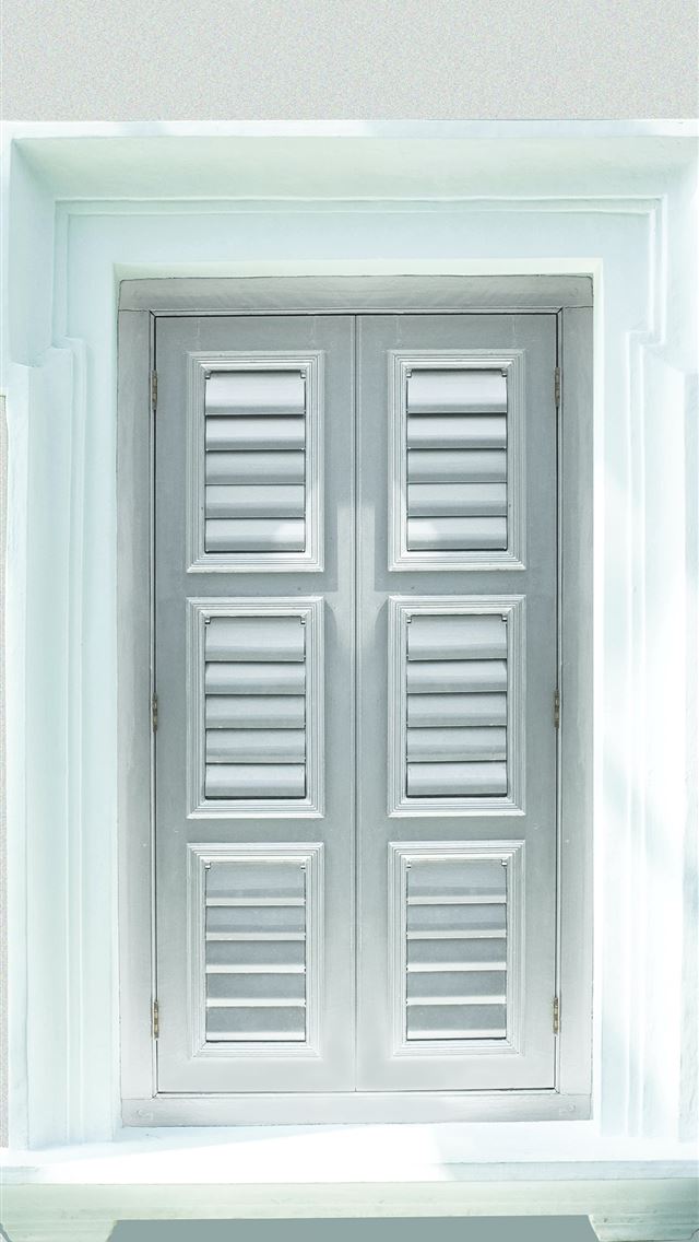 1290x2796 white wooden window shutter -  iphone 14 Wallpaper
