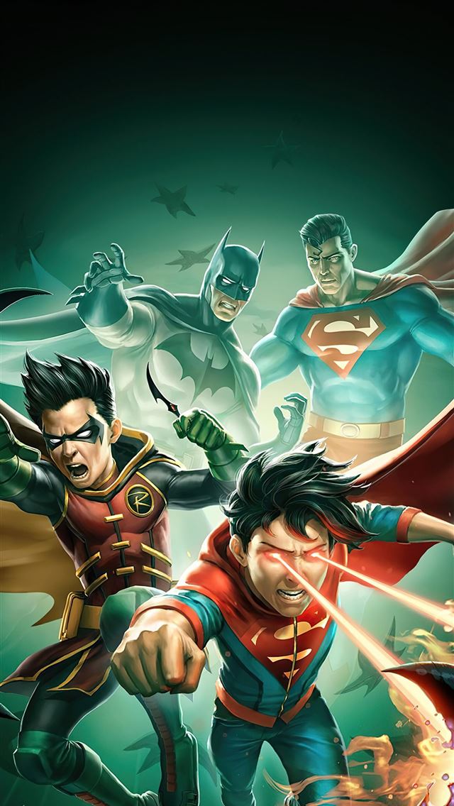 1290x2796 batman and superman battle of the super sons - movies iPhone Wallpaper