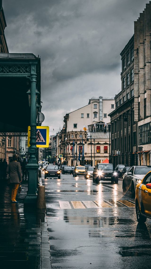 1290x2796 city street with cars during daytime -  iphone 14 Wallpaper