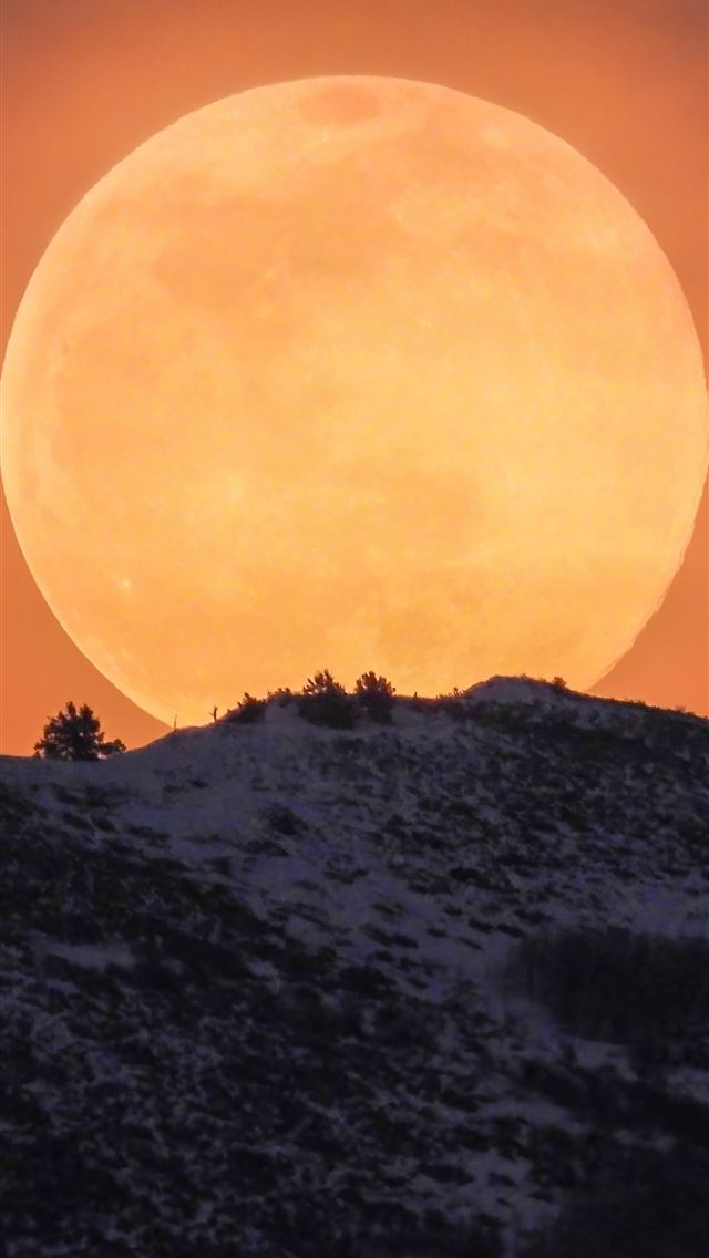 1290x2796 moon rising over the wasatch mountains -  iphone 14 Wallpaper