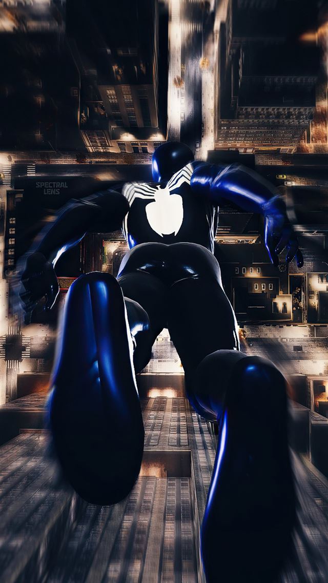 640x1136 classic symbiote in spiderman remastered -  iPhone Wallpaper