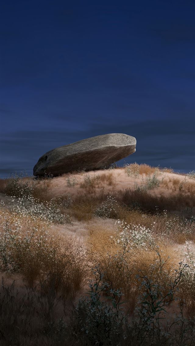 1290x2796 the lonely rock chrome os dark - nature iPhone Wallpaper