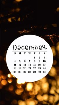 Gold Lights With December 2022 Calendar wallpaper