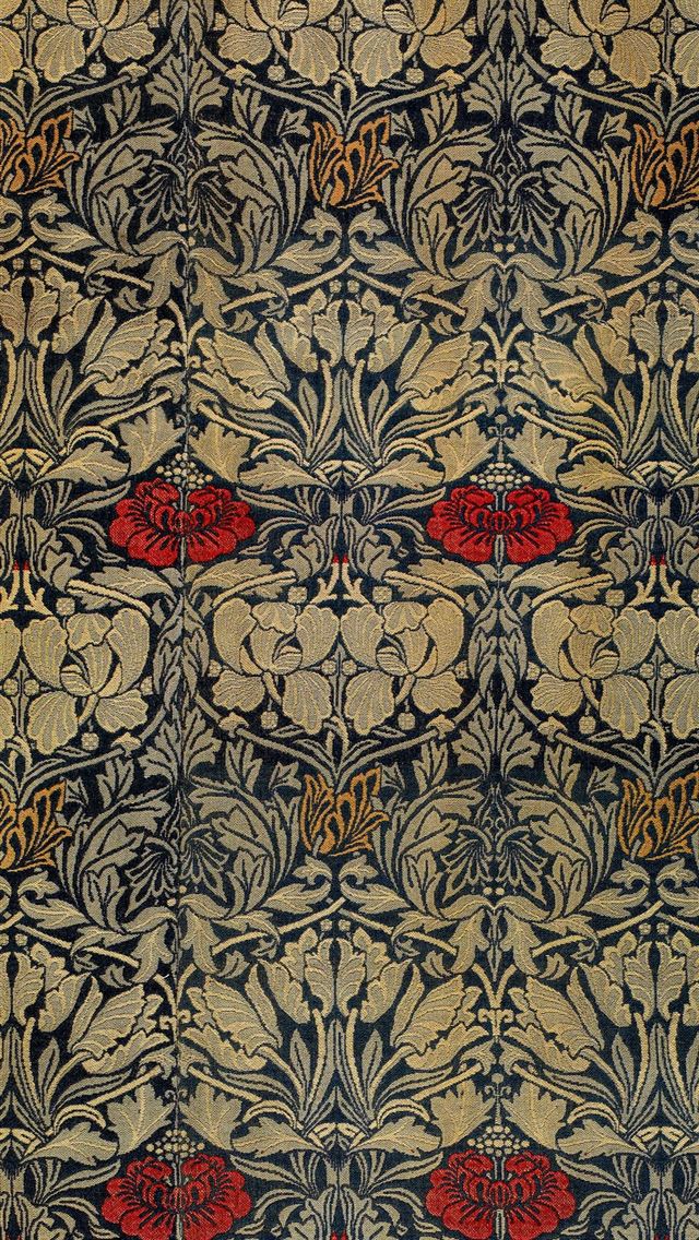 1290x2796 white red and green floral textile - pattern iPhone Wallpaper