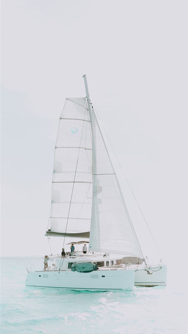 1290x2796 white yacht on body of water during daytime - boat iPhone Wallpaper