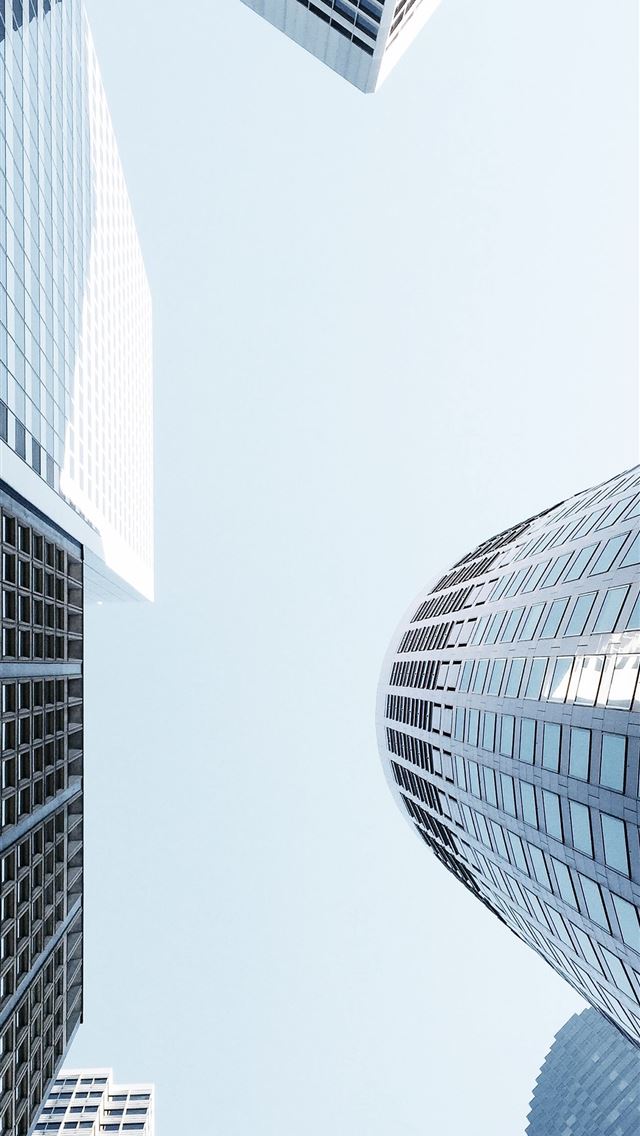 1290x2796 worms eye view of skyscraper - city iPhone Wallpaper