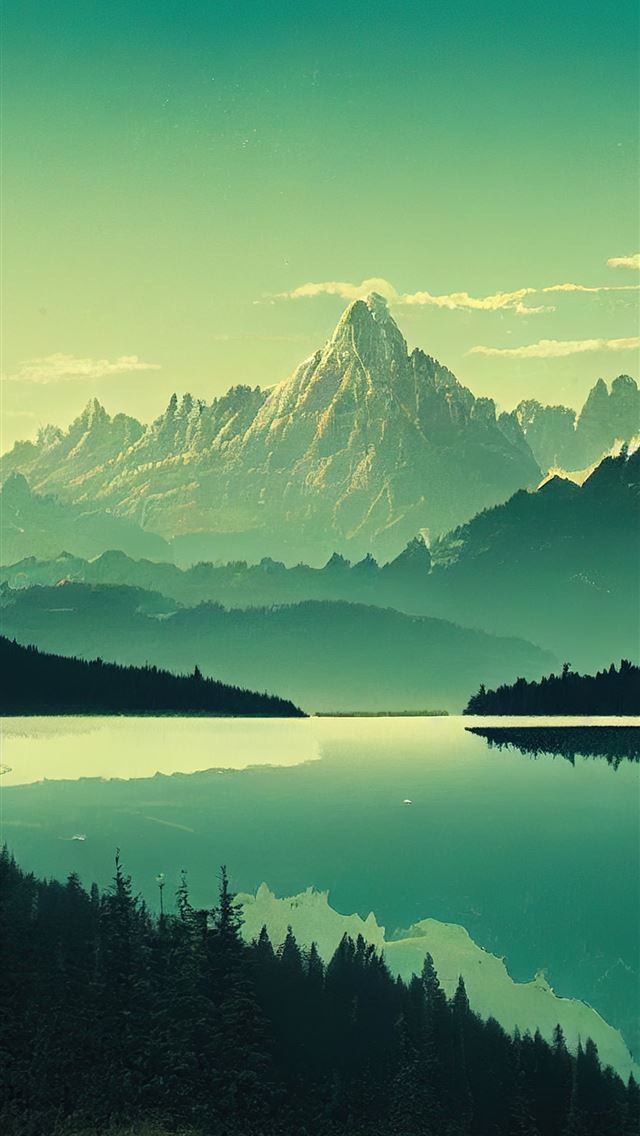 1290x2796 landscape reflection lake trees -  iphone 14 Wallpaper