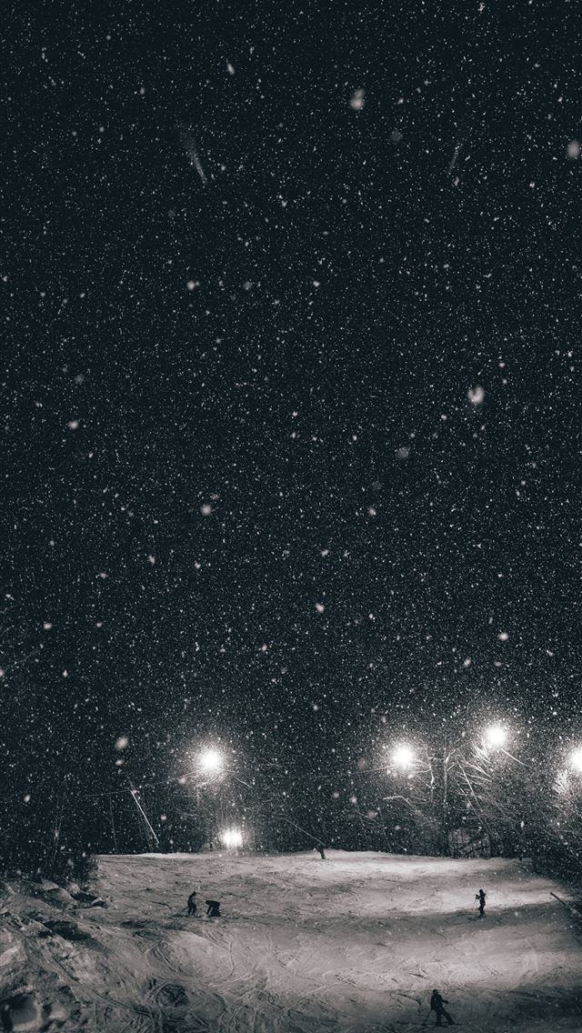 1290x2796 starry sky over tundra and lights - sport iPhone Wallpaper