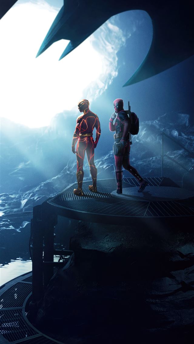 640x1136 worlds collide deadpool x flash -  iPhone Wallpaper