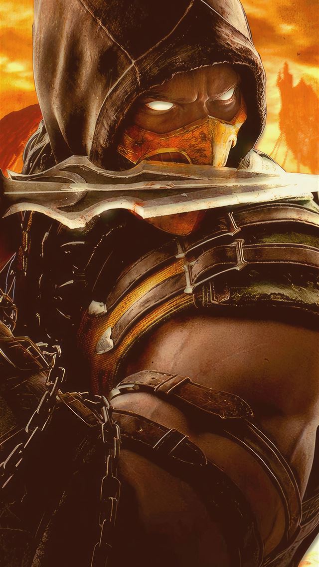640x1136 2023 mortal kombat scorpion 4k -  iPhone Wallpaper