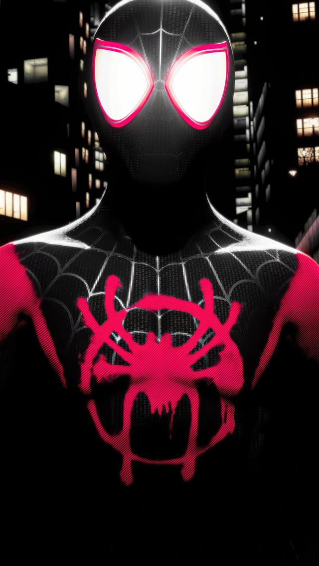 1290x2796 marvels spiderman miles morales night interval 5k - movies iPhone Wallpaper