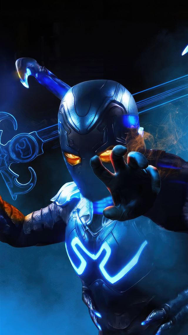1290x2796 blue beetle 4k - movies iPhone Wallpaper