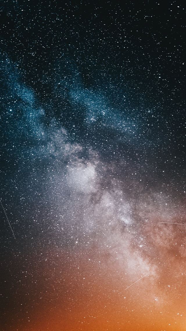 1290x2796 the night sky is filled with stars and trees - outer space iPhone Wallpaper