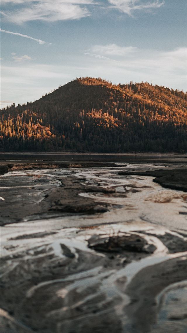 1290x2796 brown mountain - green iPhone Wallpaper