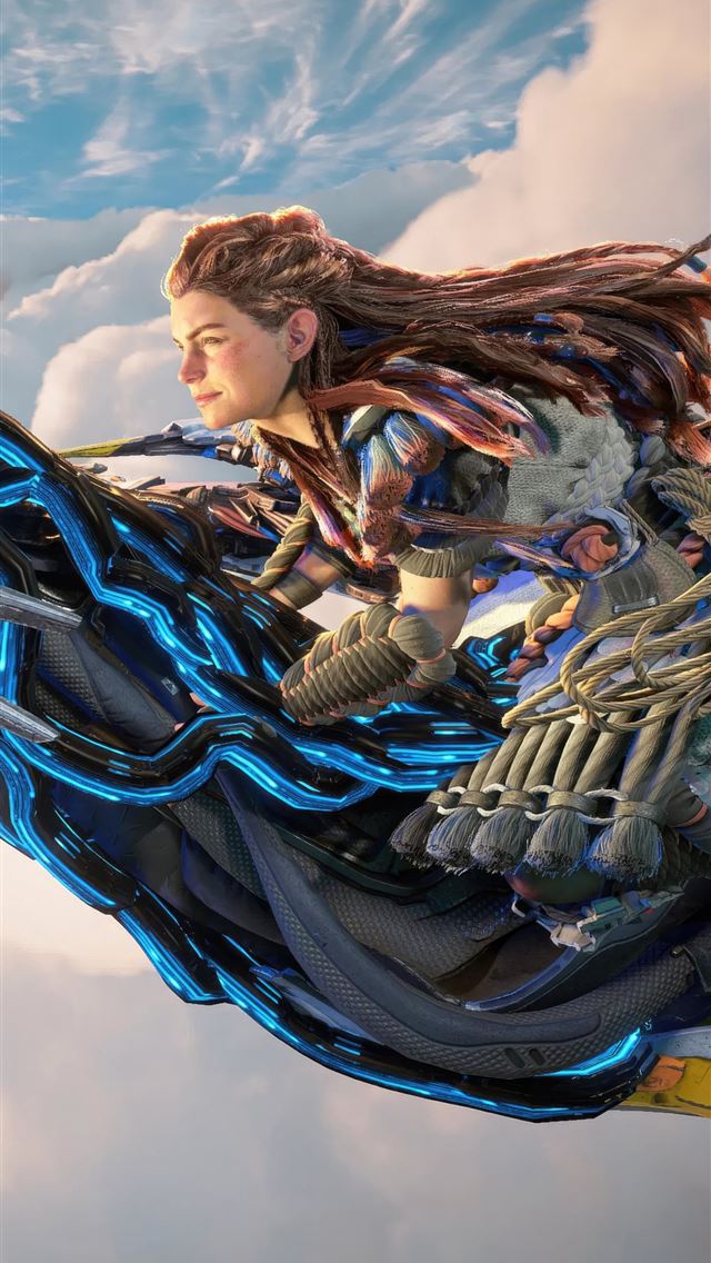 640x1136 horizon forbidden west burning shores 5k -  iPhone Wallpaper