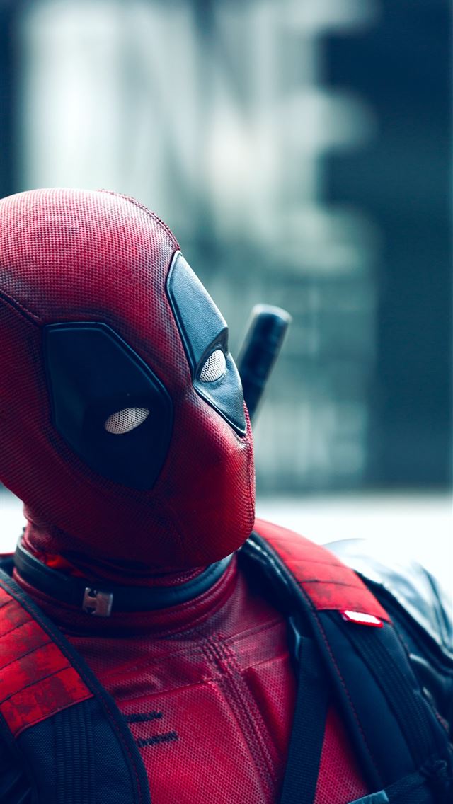 1290x2796 a man in a deadpool costume with a knife in his ha... - cartoon iPhone Wallpaper