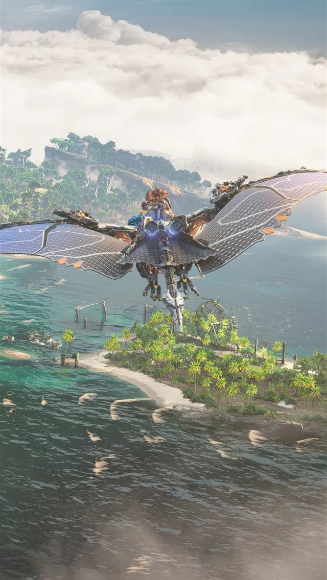 640x1136 2023 horizon forbidden west burning shores 5k -  iPhone Wallpaper