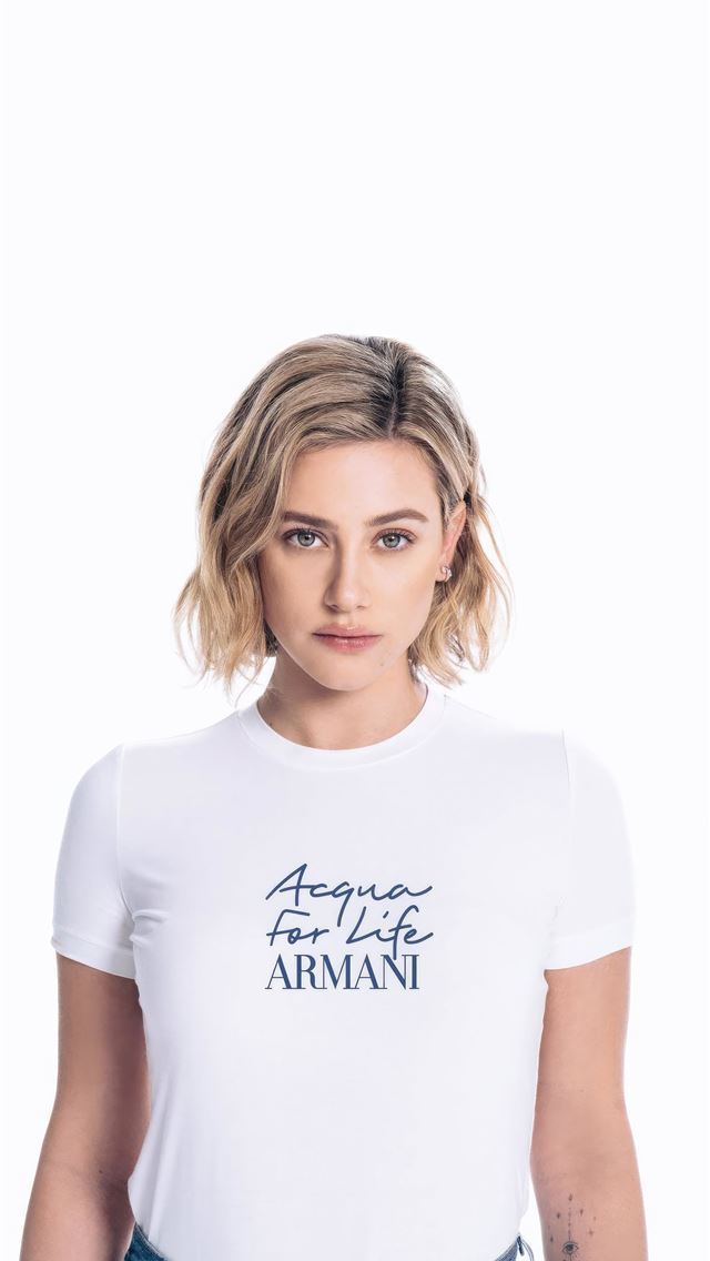 640x1136 lili reinhart armani beauty water day campaign -  iPhone Wallpaper