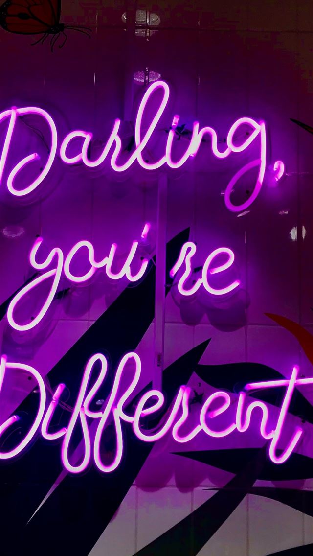 1290x2796 purple happy birthday neon light signage - love iPhone Wallpaper