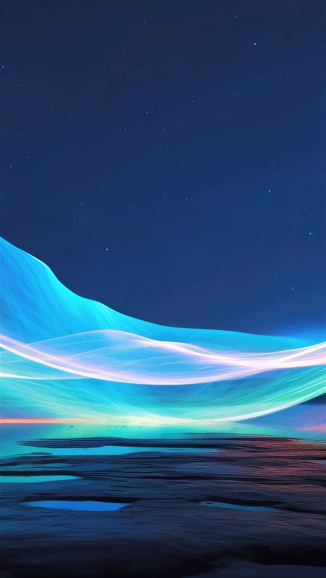 1290x2796 long exposure aurora night - nature iPhone Wallpaper