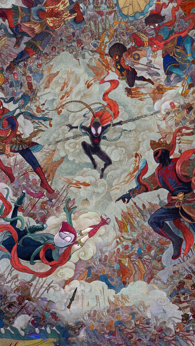 1290x2796 2023 spider man across the spider verse chinese po... - movies iPhone Wallpaper