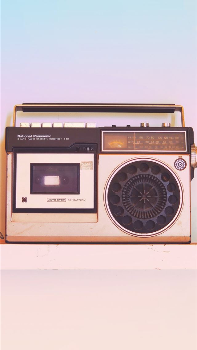 1290x2796 brown and black radio on white table - pink iPhone Wallpaper