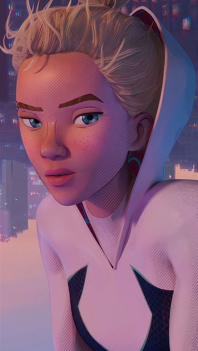 1290x2796 gwen stacy and miles morales talking -  iphone 14 Wallpaper