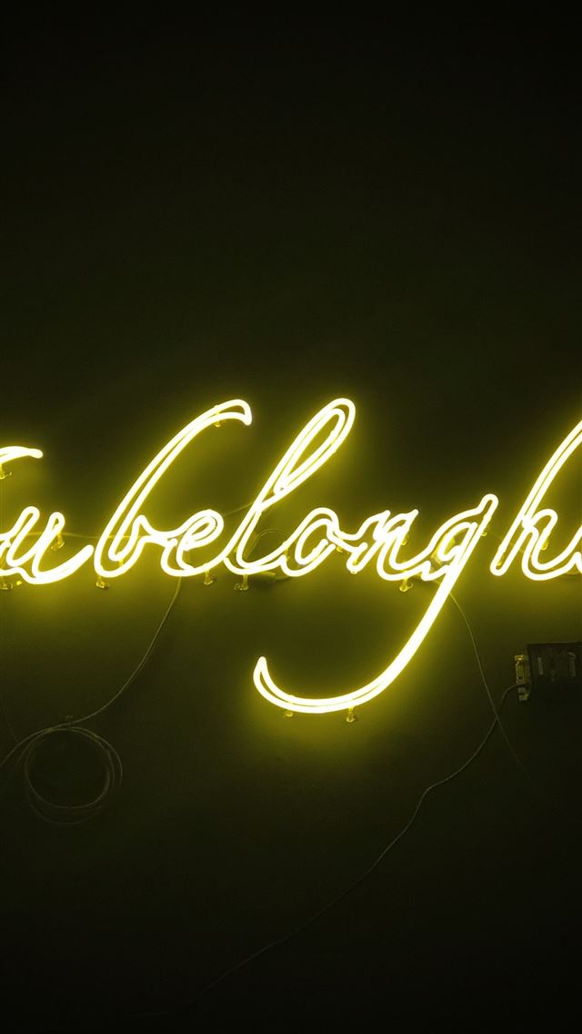 1290x2796 yellow Voubelonghere LED lights - green iPhone Wallpaper
