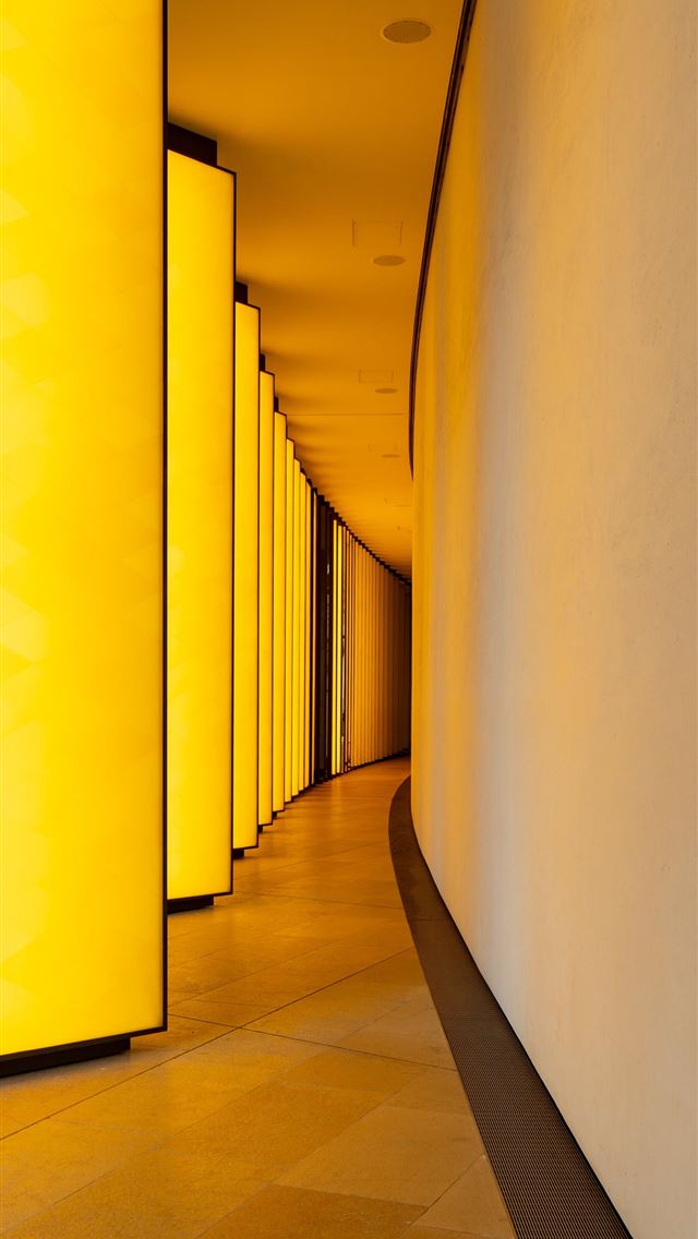 1290x2796 yellow hallway - yellow iPhone Wallpaper