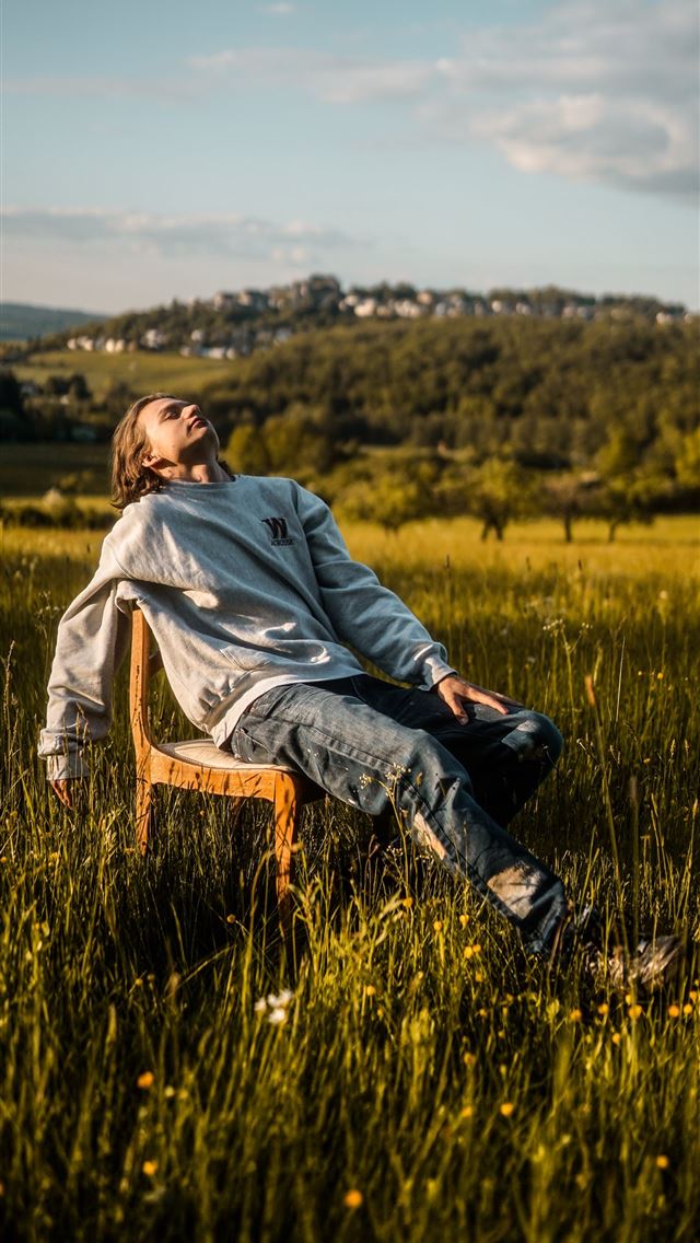 1290x2796 man in gray hoodie sitting on brown wooden chair o... - quotes iPhone Wallpaper