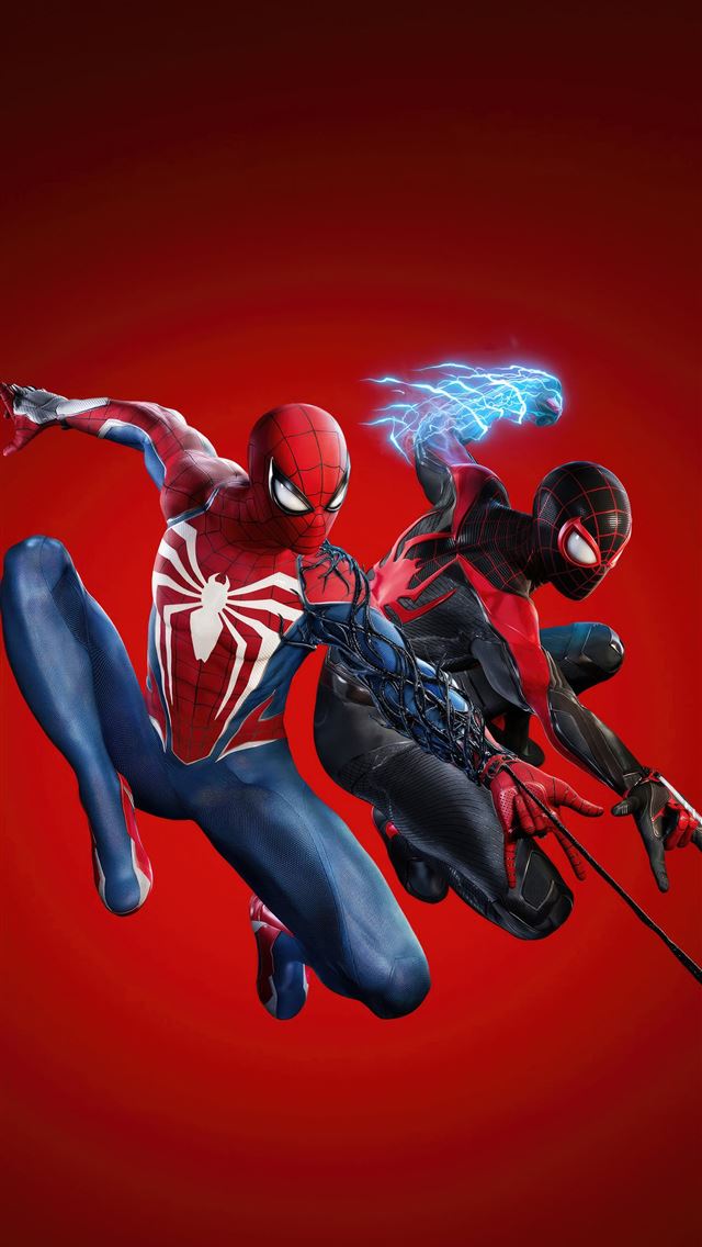 1290x2796 spider man 2 official key art 8k -  iphone 14 Wallpaper