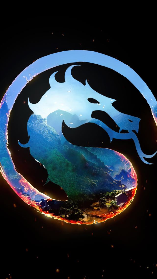1290x2796 mortal kombat 1 logo 5k -  iphone 14 Wallpaper