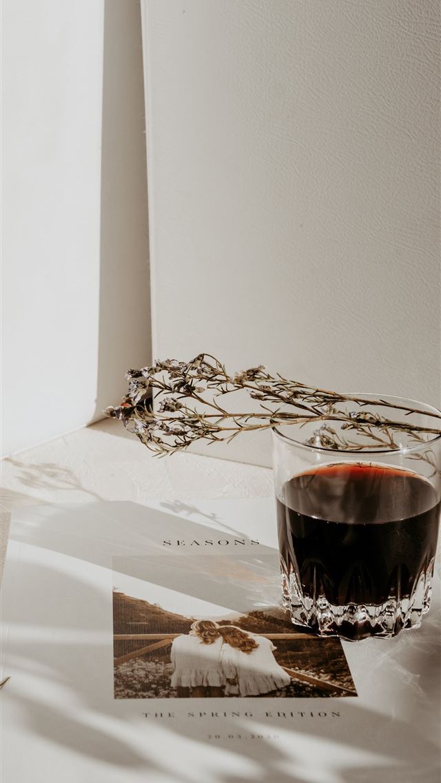 1290x2796 clear wine glass on white paper - pure iPhone Wallpaper