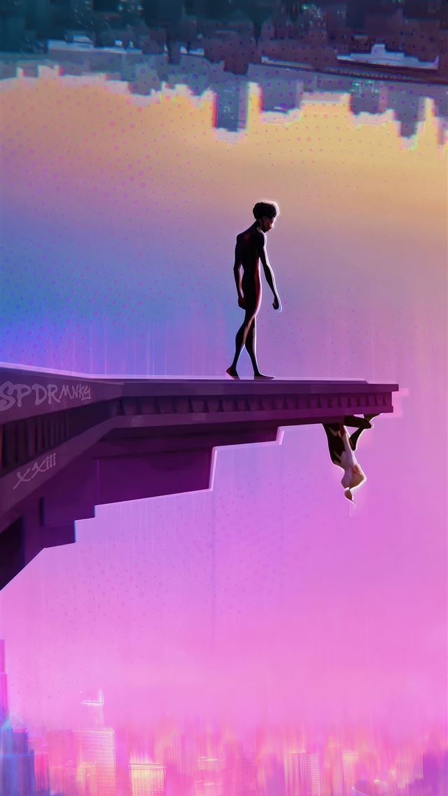 1290x2796 spiderman across the spiderverse minimalist art 4k -  iphone 14 Wallpaper