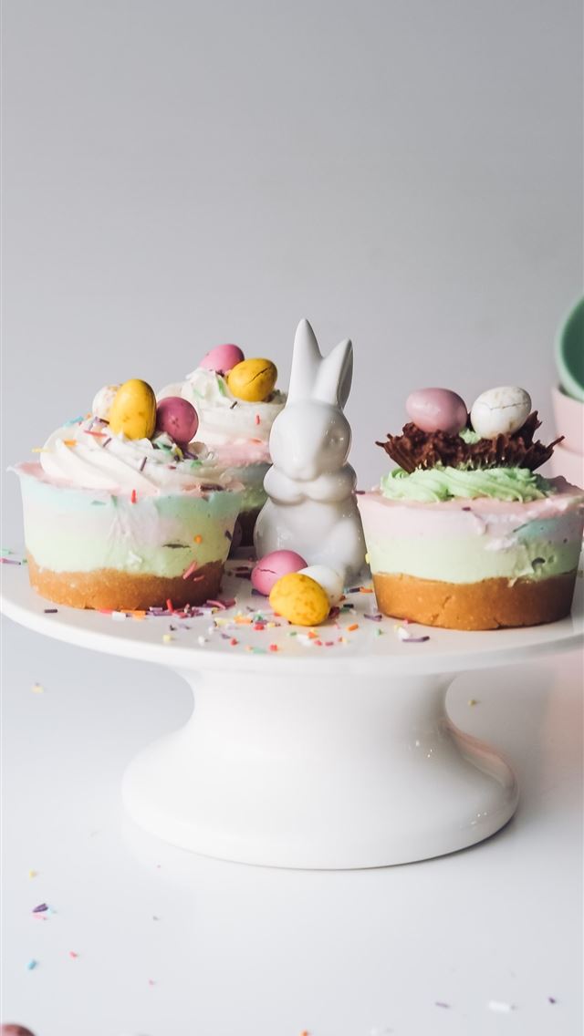 1290x2796 easter baking of cakes placed on white ceramic cak... - cake iPhone Wallpaper