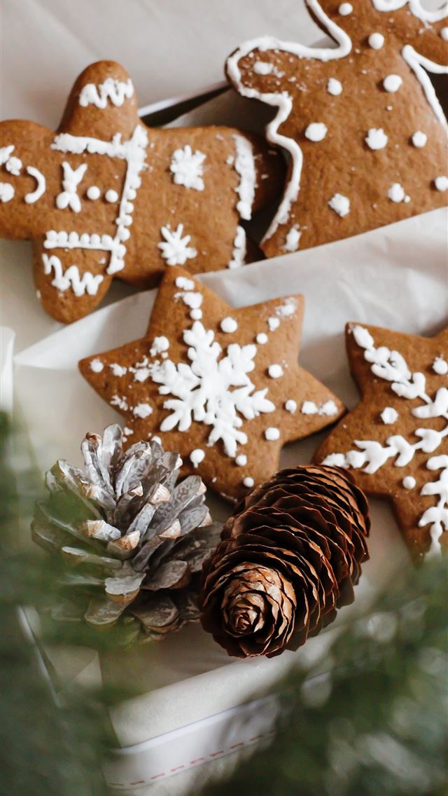 1290x2796 brown and white star print gift wrapper - bee iPhone Wallpaper