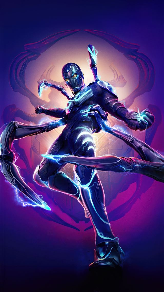 1290x2796 blue beetle movie 5k - movies iPhone Wallpaper