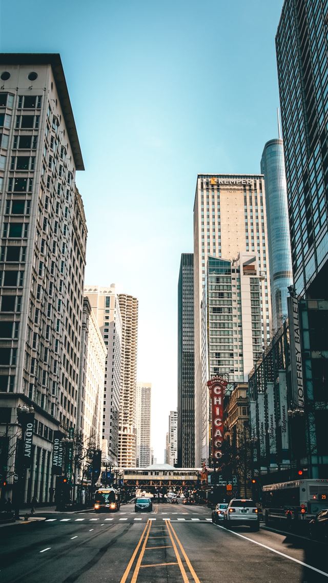 1290x2796 photography of road besides buildings during dayti... -  iphone 14 Wallpaper